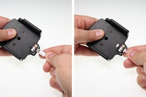 Uchwyt regulowany do Apple iPhone 7 w futerale lub obudowie o wymiarach: 62-77 mm (szer.), 2-10 mm (grubość) z możliwością wpięcia kabla lightning USB