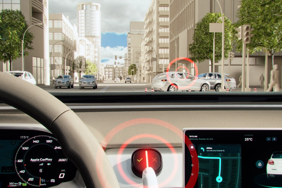 Yanosik Yanbox Go ostrzeganie przed wypadkiem