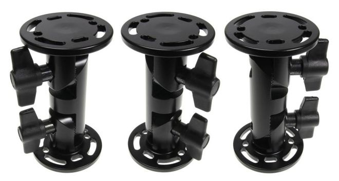 Okrągła podstawa montażowa o długości 114 mm i średnicy 64 mm