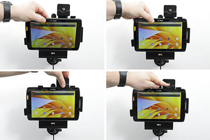 Uchwyt aktywny o wzmocnionej konstrukcji do Zebra ET40 8.0 z blokadą kluczykową.