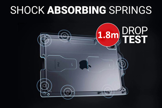 ModTek™ Hard Case Obudowa aktywna do Apple iPad Mini 6th Gen (A2567, A2568, A2569) przetestowana na upadek z wysokości 1,8 m.