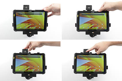 Uchwyt pasywny o wzmocnionej konstrukcji do Zebra ET40 10.0 z blokadą kluczykową.