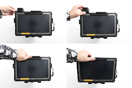 Uchwyt pasywny do Getac F110 6 gen.z blokadą kluczykową