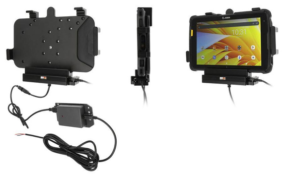 Uchwyt aktywny o wzmocnionej konstrukcji do Zebra ET45 8.0 z modułem komunikacyjno-ładującym.