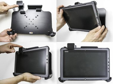 Getac F110 - uchwyt bez zasilania z blokadą sprężynową na kluczyk Brodit