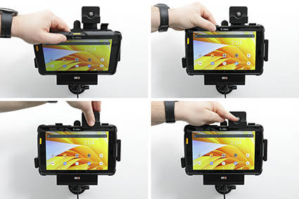 Uchwyt aktywny o wzmocnionej konstrukcji do Zebra ET45 8.0 z blokadą kluczykową.