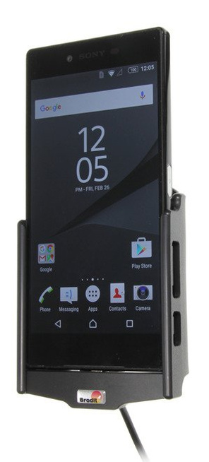 Uchwyt do Sony Xperia Z5 Premium z wbudowaną ładowarką samochodową do profesjonalnego montażu