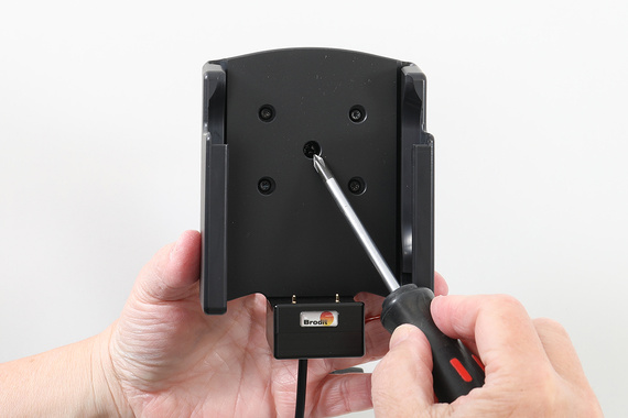 Aktywny uchwyt PogoPin do stałego montażu na CipherLab RS38 w gumowym etui