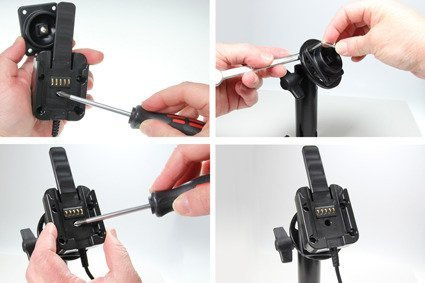 Brodit ochronna obudowa aktywna w wersji z kablem USB i ładowarką samochodową do Samsung Galaxy Tab A 8.4 (2020) z systemem adaptacyjnym Active MultiMoveClip