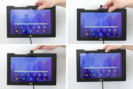 Brodit ochronna obudowa aktywna w wersji z kablem USB i ładowarką samochodową do Samsung Galaxy Tab A7 10.4 (2020) z systemem adaptacyjnym Active MultiMoveClip