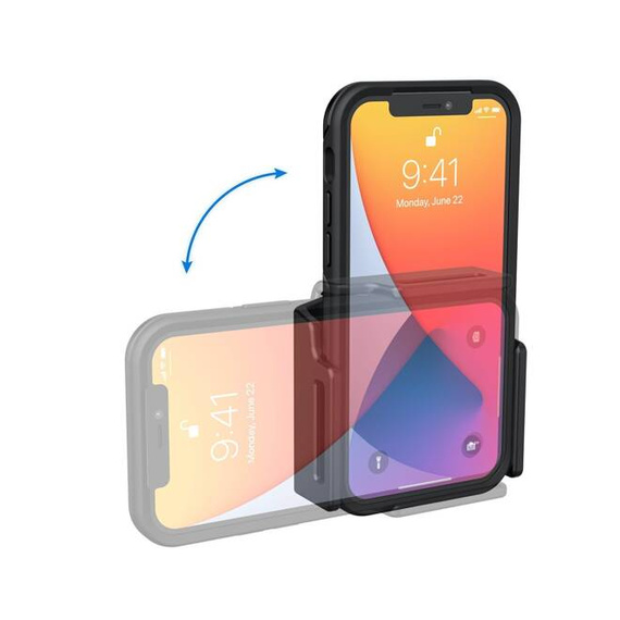 Uchwyt uniwersalny regulowany do Xiaomi 14 bez futerału oraz w futerale lub etui o wymiarach: 62-77 mm (szer.), 6-10 mm (grubość).