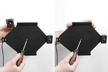 BRODIT Uchwyt aktywny z kablem USB i zamkiem do Apple iPad 10 Gen (A2696, A2757, A2777)