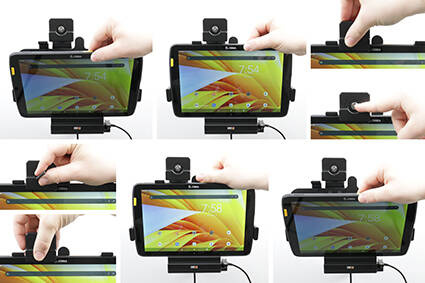 Uchwyt aktywny o wzmocnionej konstrukcji do Zebra ET40/45 z blokadą kluczykową