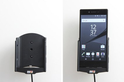Uchwyt do Sony Xperia Z5 Premium z wbudowaną ładowarką samochodową do profesjonalnego montażu