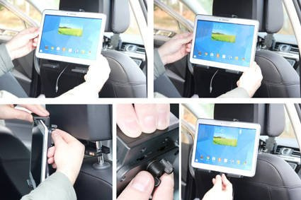 Uchwyt aktywny do tabletów Android w futerale o wymiarach: 180-230 mm (szer.), do 25 mm (grubość)