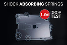 ModTek™ Hard Case Obudowa aktywna do Apple iPad 2025 A16 (A3354, A3355, A3356) przetestowana na upadek z wysokości 1,8 m.