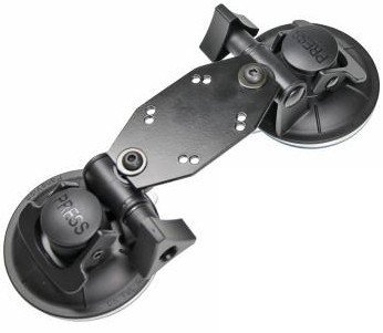 Uchwyt do samochodu na szybę Brodit | podwójna przyssawka montażowa o dużej wytrzymałości do tabletów oraz terminali