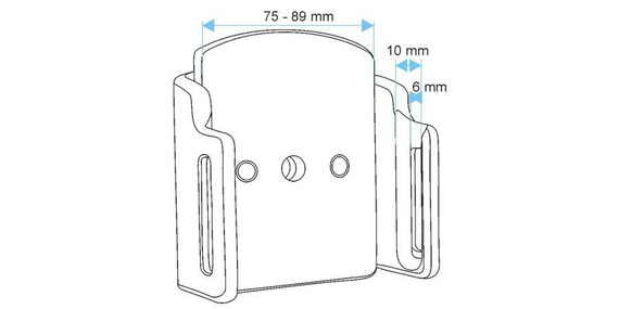 Uchwyt uniwersalny pasywny do iPhone 13 Pro Max bez futerału oraz w futerale lub etui o wymiarach: 75-89 mm (szer.), 6-10 mm (grubość)