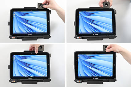 Modułowy uchwyt o wzmocnionej konstrukcji do Zebra ET80 z blokadą kluczykową.