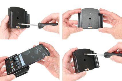 Uchwyt uniwersalny regulowany do Samsung Galaxy NOTE 10 bez futerału oraz w futerale lub etui o wymiarach: 70-83 mm (szer.), 2-10 mm (grubość)