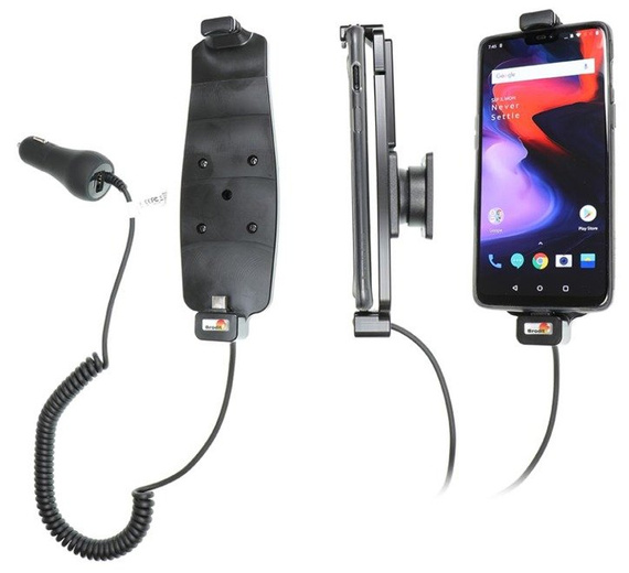 Uchwyt do OnePlus 6 w futerale z wbudowaną ładowarką samochodową