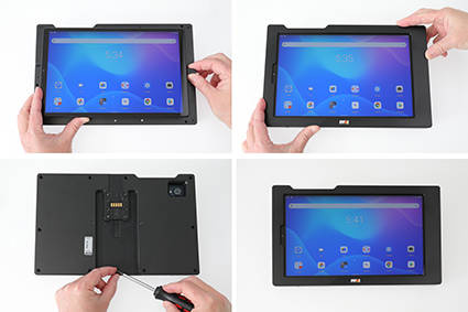 Brodit ochronna obudowa z adapterem Molex do profesjonalnego montażu do Lenovo Tab K10 TB-X6C6F z systemem adaptacyjnym Active MultiMoveClip