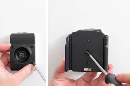 Uchwyt uniwersalny regulowany do Apple iPhone 12 bez futerału oraz w futerale lub etui o wymiarach: 70-83 mm (szer.), 6-10 mm (grubość).