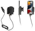 Uchwyt do Apple iPhone 13 mini z wbudowanym kablem USB oraz ładowarką samochodową