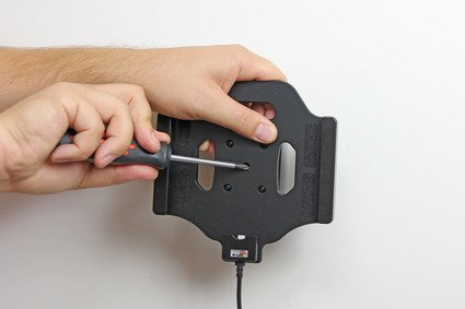 Brodit uchwyt samochodowy do Apple iPad Mini 5 (2019) aktywny z wbudowanym kablem USB oraz ładowarką samochodową