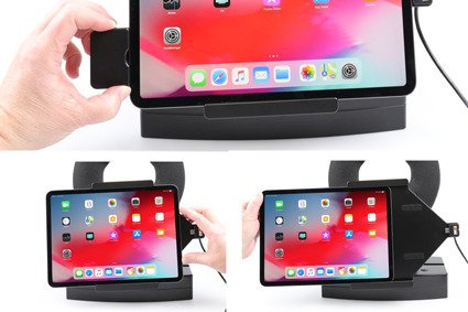 Uchwyt aktywny do instalacji na stałe z blokadą sprężynową do Apple iPad Pro 11 (A1980, A2013, A1934, A1979, A2068, A2230)
