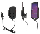 Uchwyt indukcyjny dedykowany do Samsung Galaxy S10 z wbudowanym kablem USB oraz ładowarką samochodową