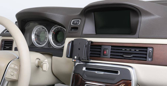 Uchwyt aktywny z kablem USB do Apple iPhone 12 w futerale lub bez o wymiarach: 70-83 mm (szer.), 6-10 mm (grubość).