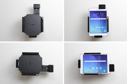 Uchwyt pasywny do tabletów gołych jak i w futerale regulowany w zakresie: 210-243 mm (szer.), 136-164 mm (wysokość), z wbudowaną blokadą sprężynową