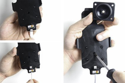 Uchwyt do Apple iPhone Xs w futerale z możliwością wpięcia kabla lightning USB