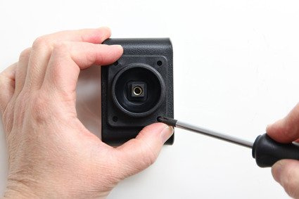 Uchwyt do Apple iPhone 8 z wbudowaną ładowarką samochodową do instalacji na stałe