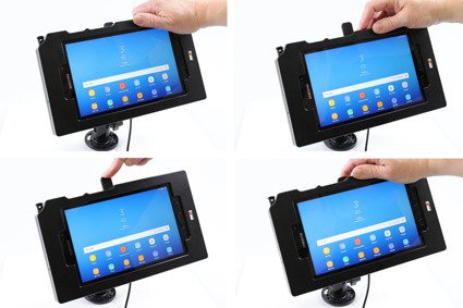 Brodit ochronna obudowa aktywna z kablem USB i ładowarką samochodową do Samsung Galaxy Tab Active 2 z systemem adaptacyjnym Active MultiMoveClip