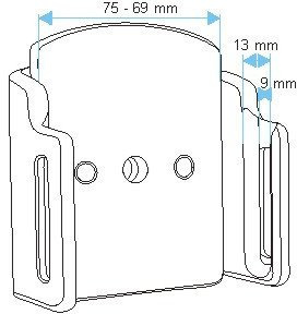 Uchwyt uniwersalny pasywny do Xiaomi Redmi 5 Plus bez futerału oraz w futerale lub etui o wymiarach: 75-89 mm (szer.), 9-13 mm (grubość)