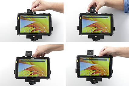 Uchwyt pasywny o wzmocnionej konstrukcji do Zebra ET40 10.0 z blokadą kluczykową.