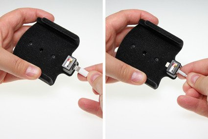 Uchwyt do Apple iPhone 7 z możliwością wpięcia kabla lightning USB