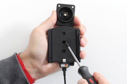 Uchwyt do Apple iPhone 12 mini z wbudowanym kablem USB oraz ładowarką samochodową