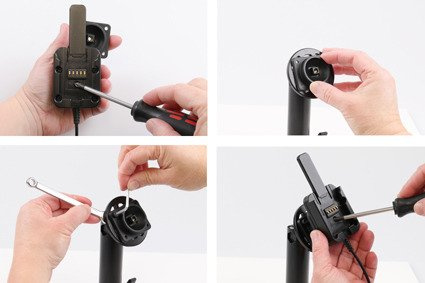 Brodit ochronna obudowa aktywna z kablem USB i ładowarką samochodową do Samsung Galaxy Tab Active 2 z systemem adaptacyjnym Active MultiMoveClip