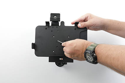 Uchwyt pasywny o wzmocnionej konstrukcji do Zebra ET40 10.0 z blokadą kluczykową.