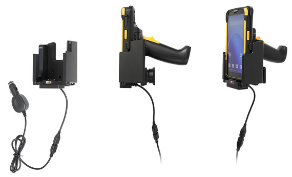 Aktywny uchwyt PogoPin do CipherLab RS38 w gumowym etui i z chwytem pistoletowym