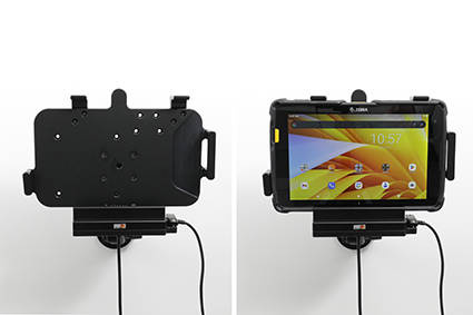 Uchwyt aktywny o wzmocnionej konstrukcji do Zebra ET40 8.0 z modułem komunikacyjno-ładującym.
