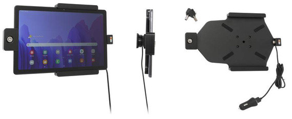 Uchwyt aktywny z kablem USB oraz blokadą kluczykową do Samsung Galaxy Tab A7 10.4 (2020) SM-T500/SM-T505