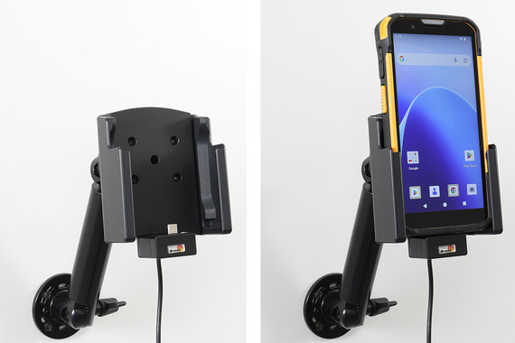 Aktywny uchwyt do stałego montażu na CipherLab RS38 w gumowym etui