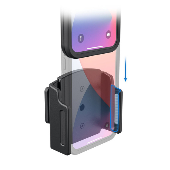 Uchwyt samochodowy uniwersalny do Sony Xperia 10 VI bez futerału oraz w futerale lub etui o wymiarach: 62-77 mm (szer.), 6-10 mm (grubość).