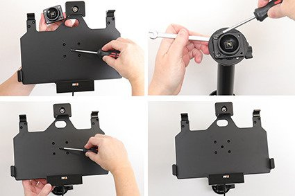 Uchwyt aktywny do instalacji na stałe z blokadą na kluczyk do Samsung Galaxy Tab Active Pro T540/T545/T547/T547U w oryginalnym futerale