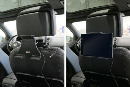 Uchwyt aktywny do tabletów Apple w futerale o wymiarach: 120-150 mm (szer.), do 25 mm (grubość)