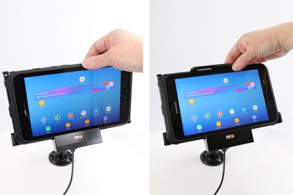 Uchwyt aktywny do instalacji na stałe do Samsung Galaxy Tab Active 2, SM-T390/SM-T395 w oryginalnym futerale